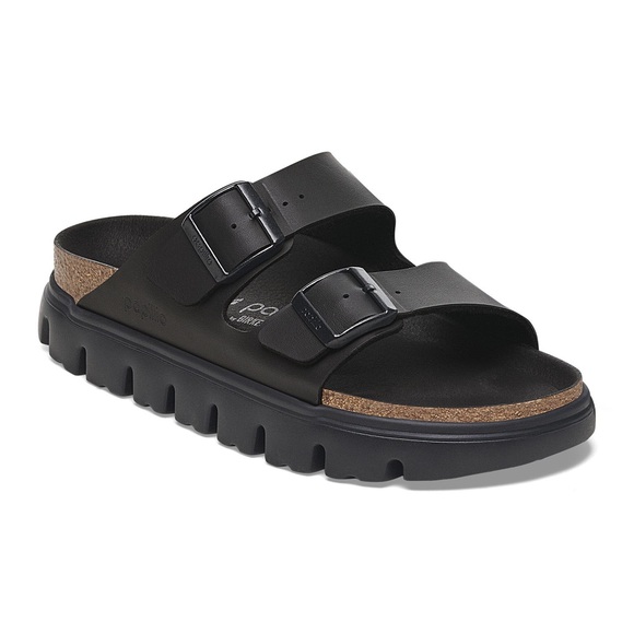 BIRKENSTOCK PAPILLIO ARIZONA CHUNKY BIRKO FLOR SANDALS BLACK 37 6 - Picture 1 of 9